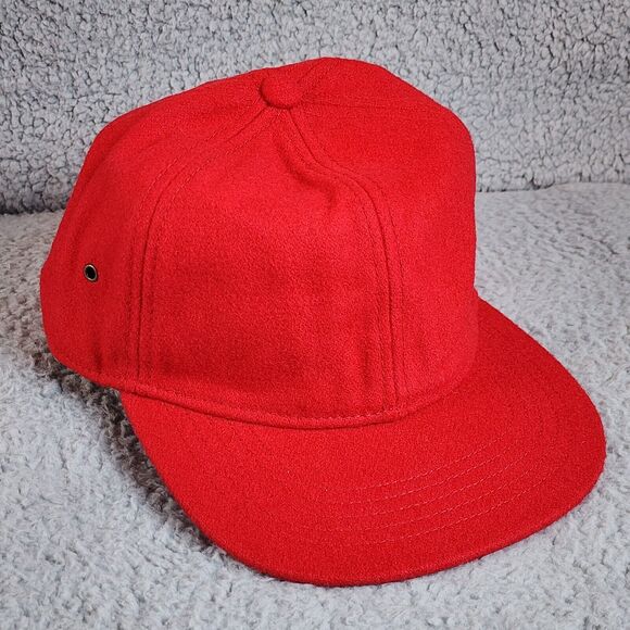 NEW J.Crew Men's Baseball Cap Red Heritage Wool Blend Outdoor Hat SZ S/M - Picture 5 of 7